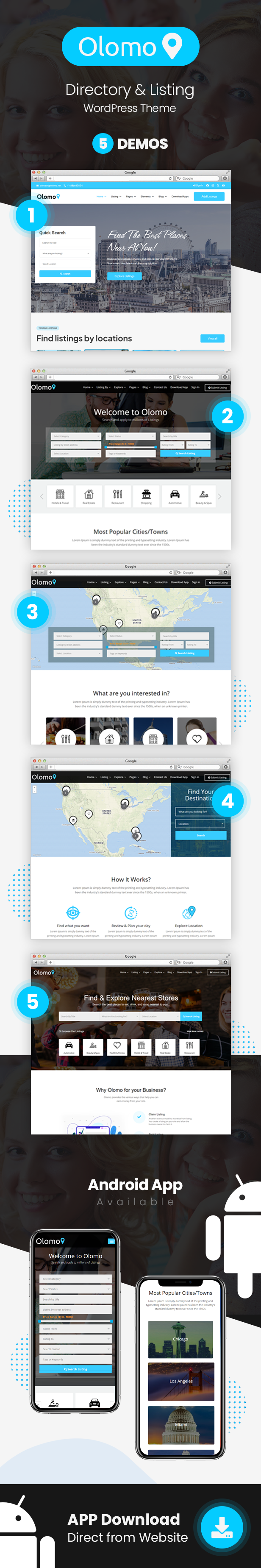 Olomo – Directory & Listing WordPress Theme