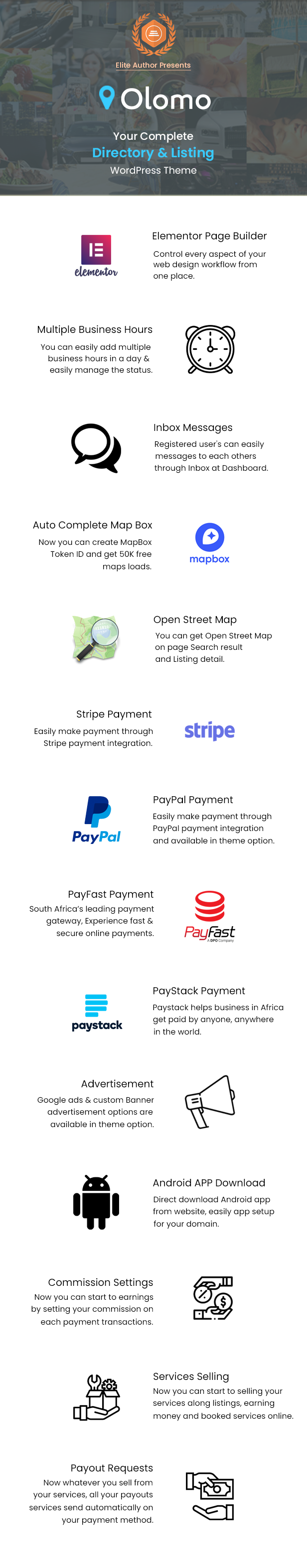 Olomo – Directory & Listing WordPress Theme
